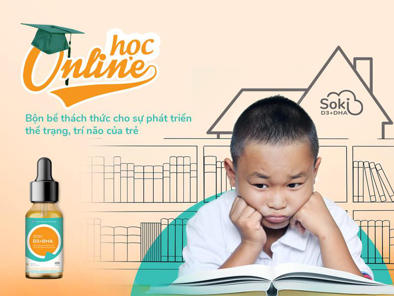 Hỗ trợ con phát triển thể chất và trí não trong thời kỳ học online với Soki D3 DHA - Ảnh 1.