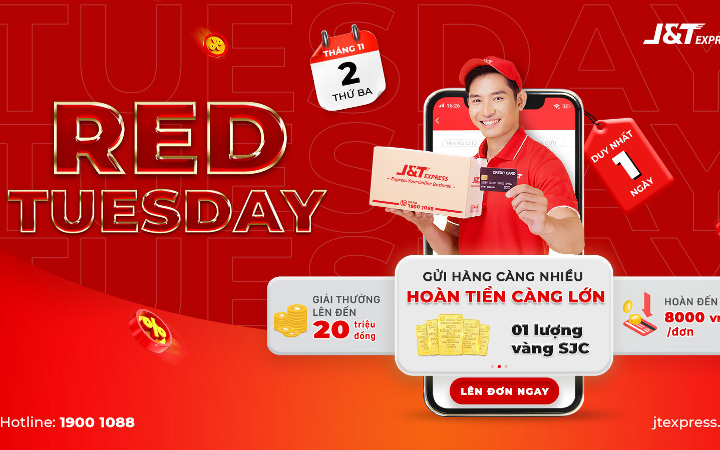 Hậu giãn cách, J&T Express tung chương trình Red Tuesday ngập tràn ưu đãi