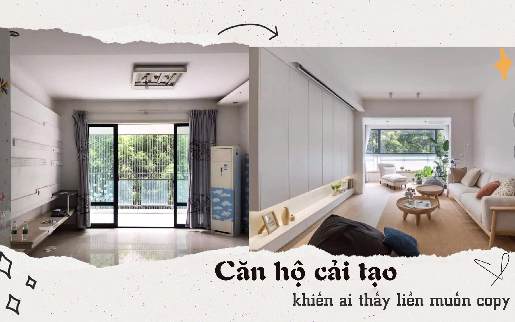 Từ tuềnh toàng đến khang trang, nhìn kết quả cải tạo căn hộ khiến ai cũng muốn "học lỏm"