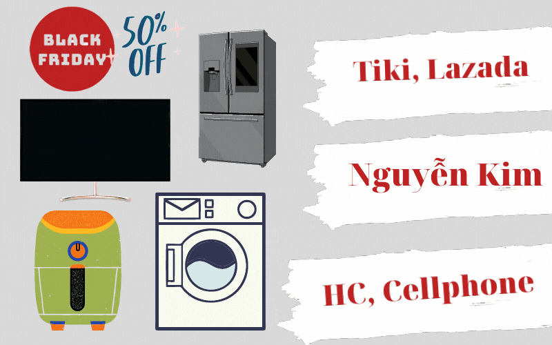 Black Friday sale đậm tới 50%++ đồ công nghệ: Tiki, Lazada, Nguyễn Kim, HC, Media Mart... đua nhau lên top