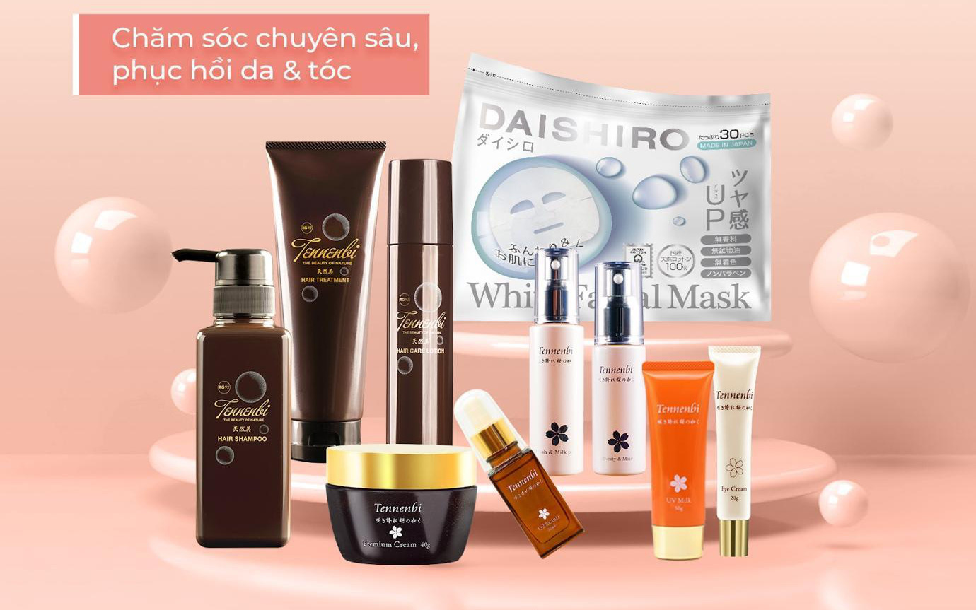 Mỹ phẩm Tennenbi: Chiết xuất tế bào gốc và Collagen thủy phân giúp phục hồi làn da 