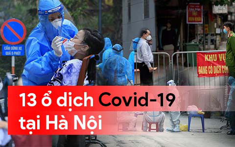 INFOGRAPHIC: Toàn cảnh 13 ổ dịch ở Hà Nội phát sinh trong giai đoạn "bình thường mới"
