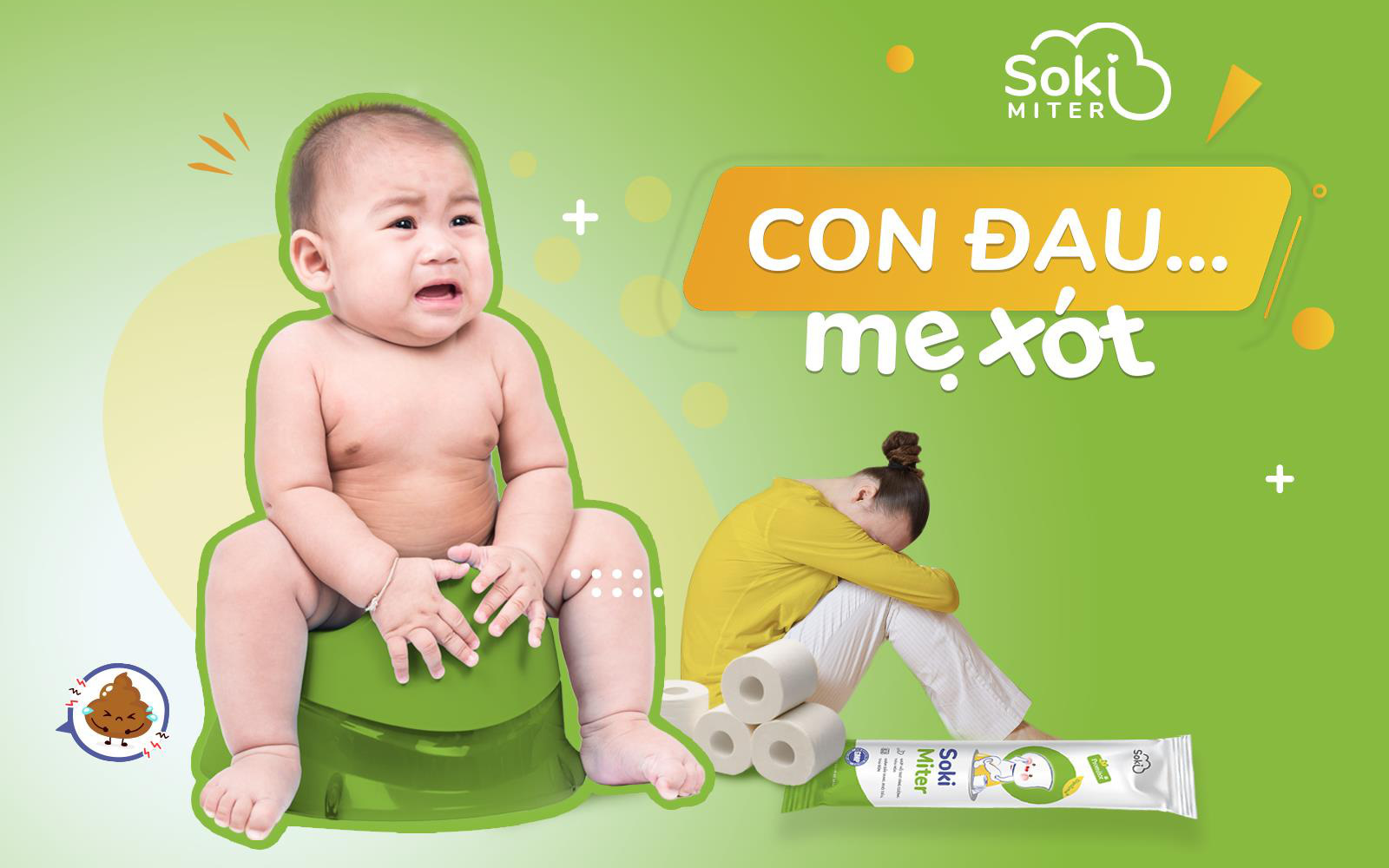 Soki Miter hỗ trợ con đẩy lùi táo bón, mẹ quẳng gánh lo âu