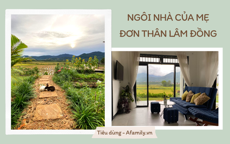 Ngôi nhà nằm giữa cánh đồng quê có khu vườn đẹp như cổ tích của mẹ đơn thân tại Lâm Đồng