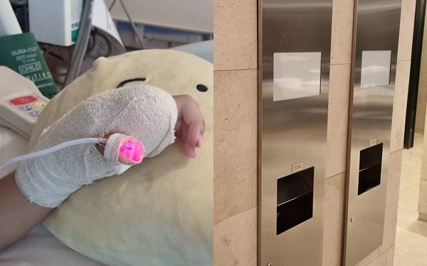 Bé gái bị đứt lìa ngón tay khi dùng máy sấy trong nhà vệ sinh công cộng
