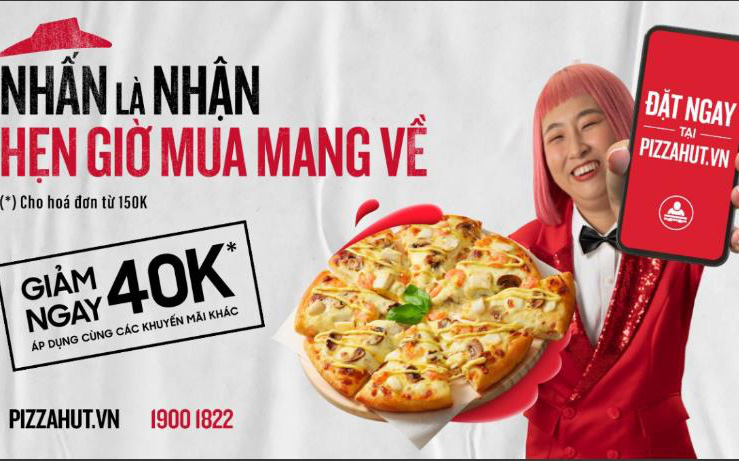 Pizza Hut Việt Nam với công nghệ đặt hàng tiện lợi – Hẹn giờ mua mang về chỉ trong 1 cú click chuột!