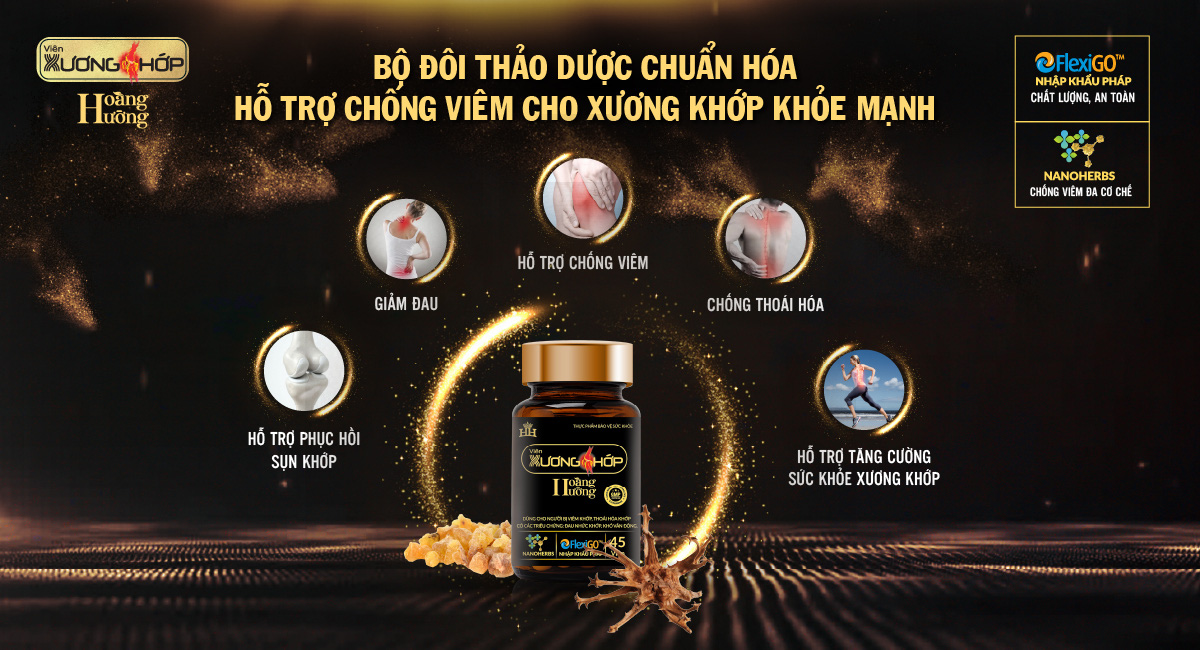 Cách hỗ trợ điều trị bệnh cơ xương khớp từ viên xương khớp của Dược phẩm HoàngHường - Ảnh 2.