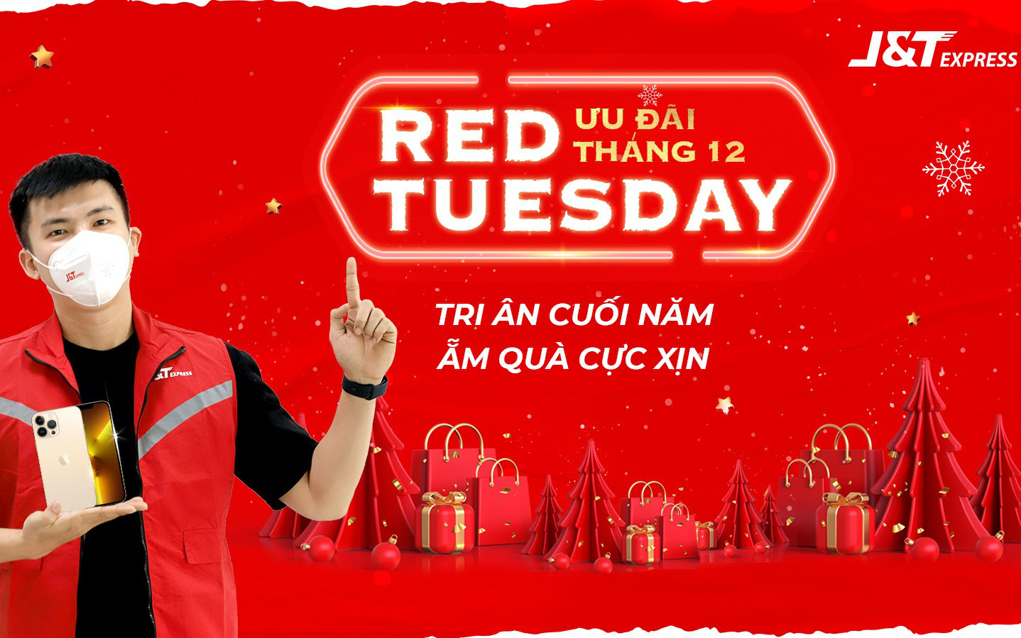 J&T Express tri ân khách hàng cuối năm nhiều quà tặng hấp dẫn qua chương trình Red Tuesday