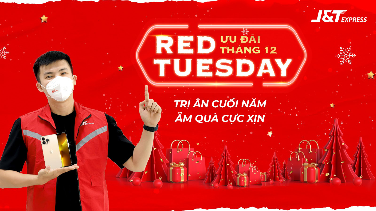 J&T Express tri ân khách hàng cuối năm nhiều quà tặng hấp dẫn qua chương trình Red Tuesday - Ảnh 1.