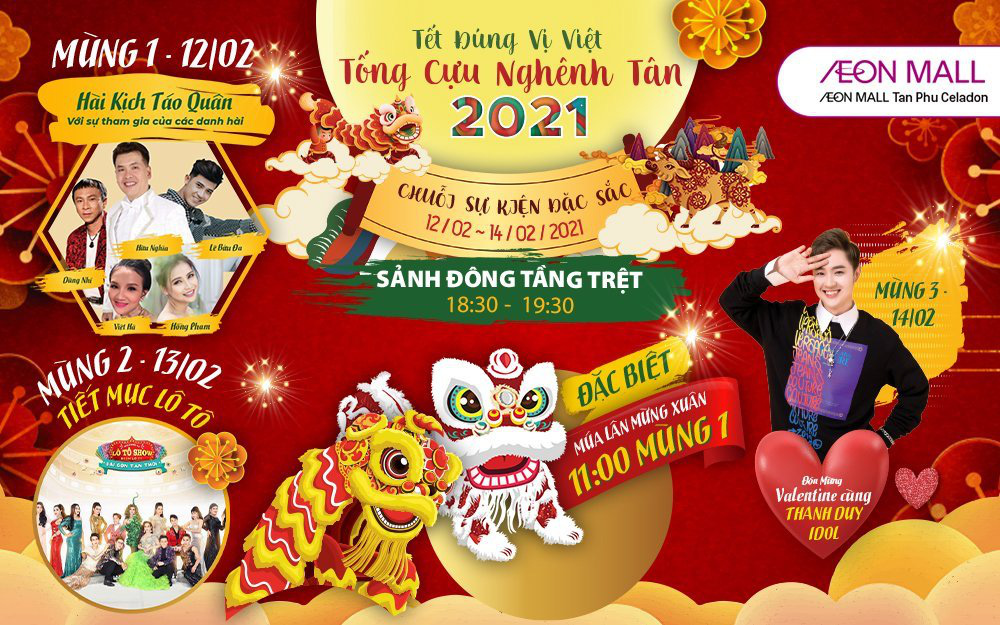 Du xuân khai hội, đón tết tưng bừng cùng AEON MALL Tân Phú Celadon - Ảnh 3.