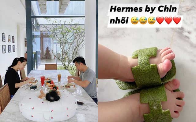 Cường Đô La và Đàm Thu Trang mua dép "Hermes" cho con gái nhưng nhìn ảnh mới "té ngửa" vì quá độc đáo