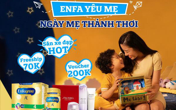 Ngày hội siêu thương hiệu Enfa tặng quà cực đã, “mẹ bỉm” thảnh thơi ở nhà mua sắm thả ga