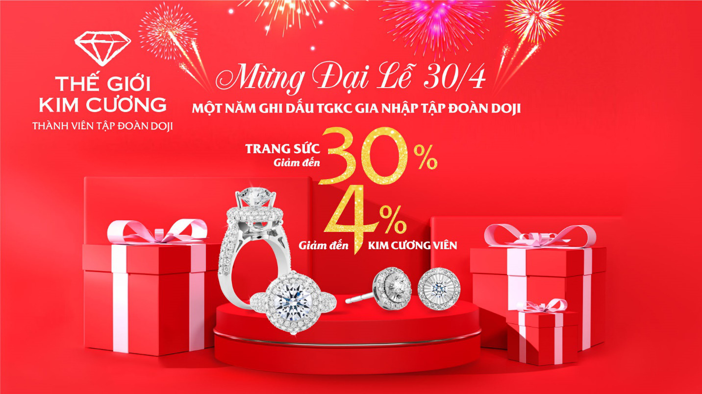 Thế Giới Kim Cương tung ưu đãi tới 30%, cơ hội trúng vàng 999.9 - Ảnh 1.