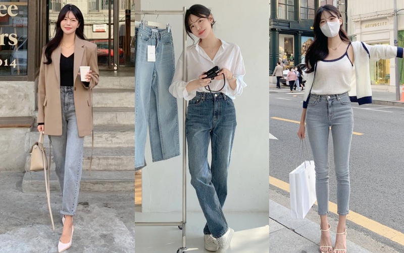 Học nàng blogger Hàn cách diện jeans “đỉnh của chóp”: Vừa hack dáng vừa thanh lịch để đến sở làm
