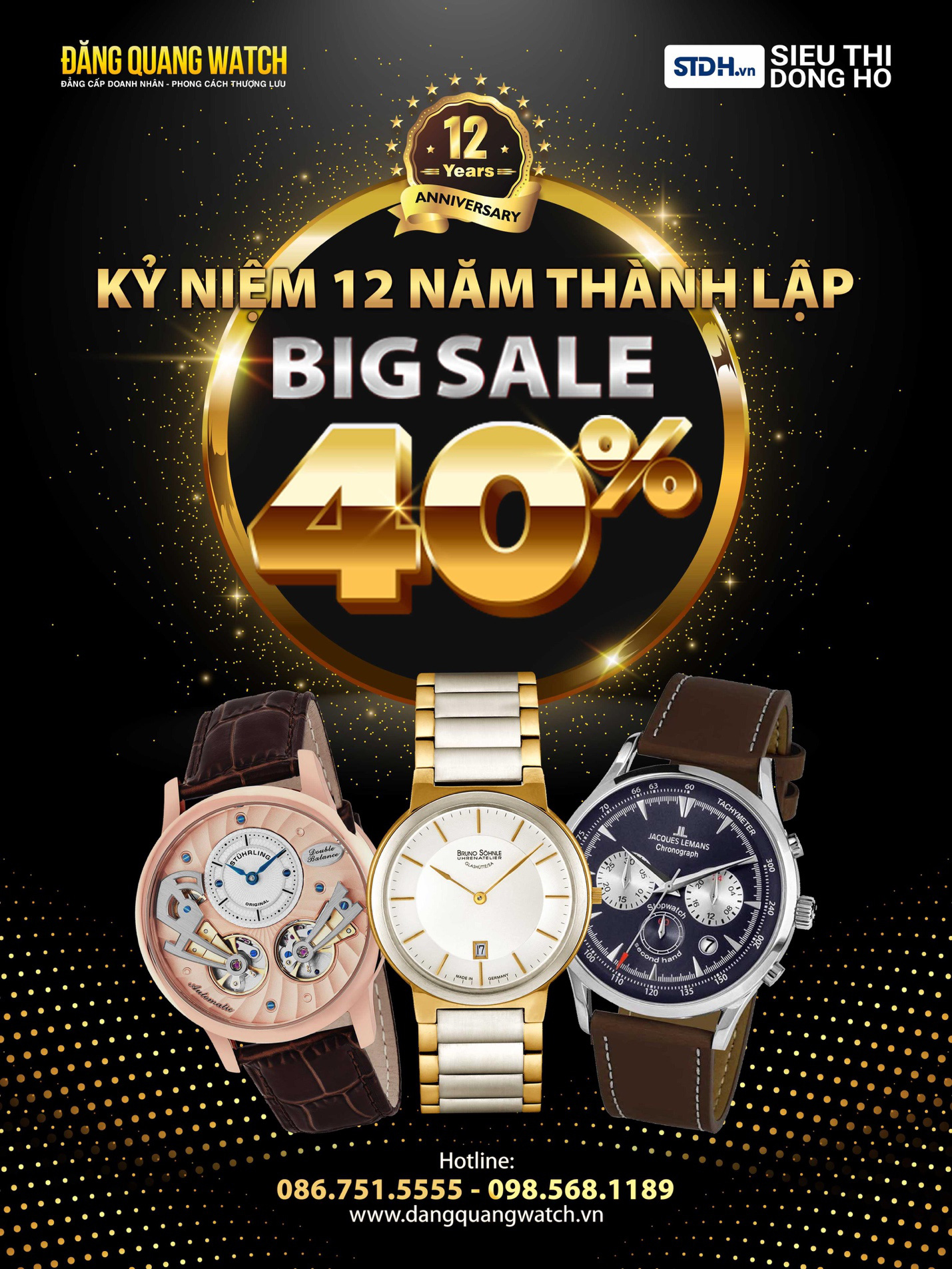 Không thể bỏ lỡ: Big sale giảm đến 40% đồng hồ chính hãng nhân dịp sinh nhật Đăng Quang Watch - Ảnh 1.