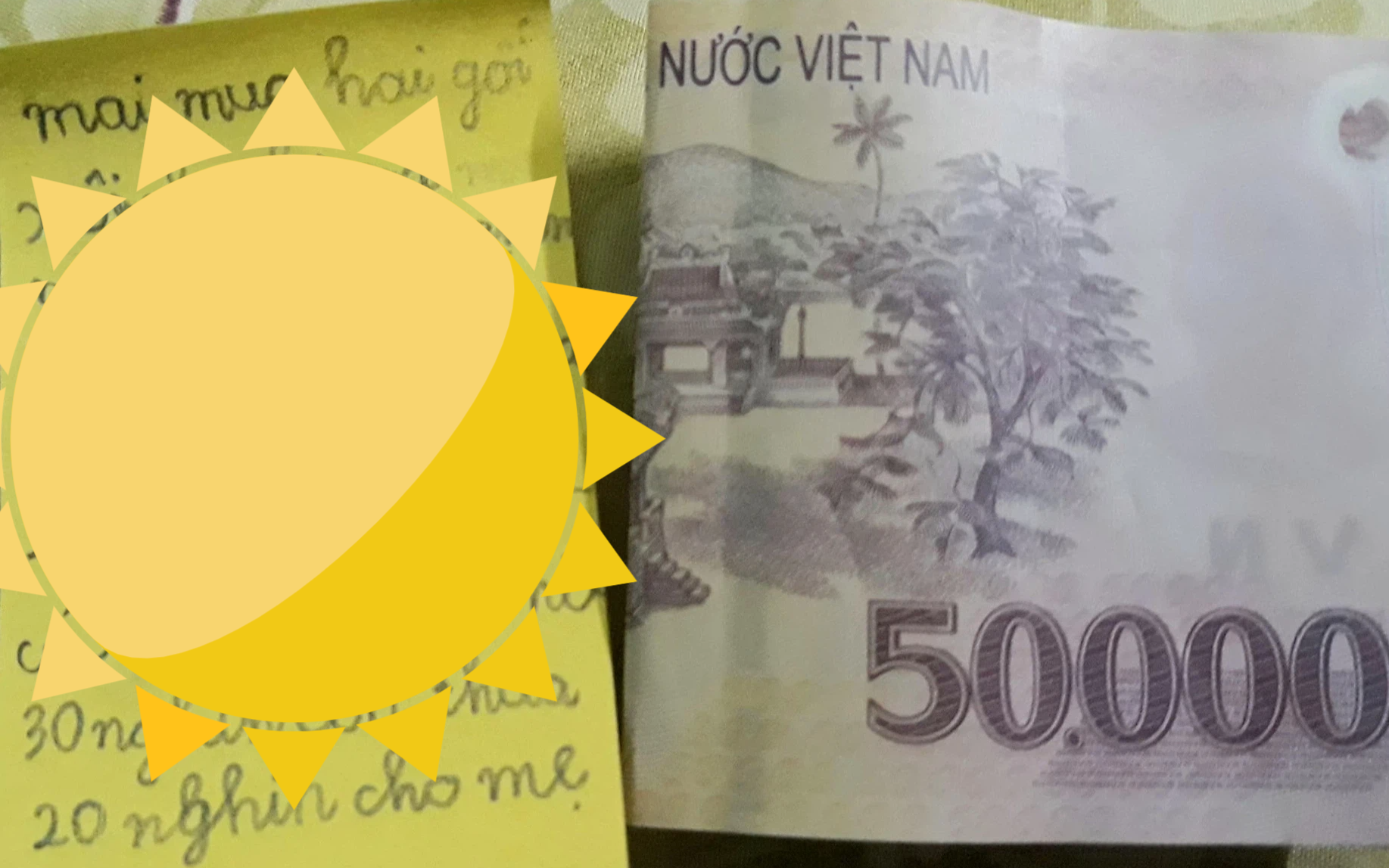 Tờ 50 ngàn đồng cùng vài dòng ghi chú của cậu bé tiểu học nhận về 15 ngàn lượt thích: Em nhà người ta quả không bao giờ làm mình thất vọng