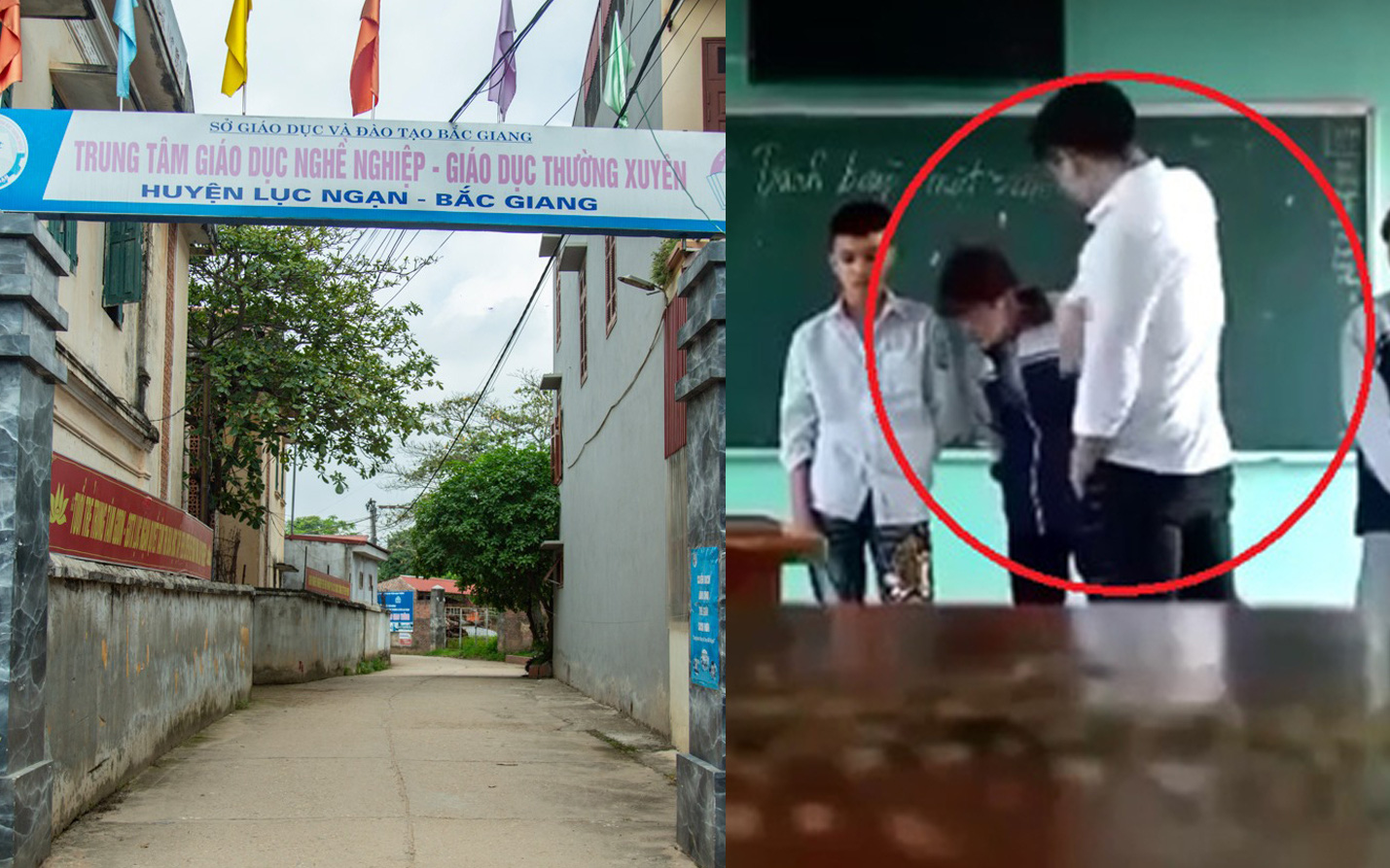 Thông tin mới nhất vụ thầy giáo tát, đạp học sinh trên bục giảng ở Bắc Giang: Trường quyết định chấm dứt hợp đồng với thầy