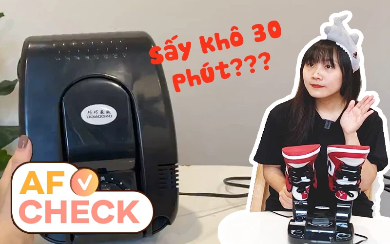 Kiểm chứng máy sấy giày khử mùi cấp tốc xem có đúng 30 phút là khô ráo thơm tho