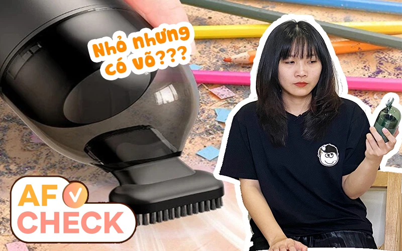 Cùng xem máy hút bụi mini cầm tay có xứng với câu "nhỏ nhưng có võ" 