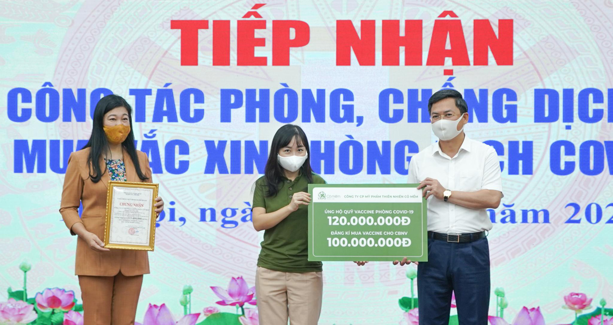 Mỹ phẩm Cỏ Mềm ủng hộ hơn 200 triệu đồng vào Quỹ vaccine phòng COVID-19, mua vaccine cho CBNV - Ảnh 1.