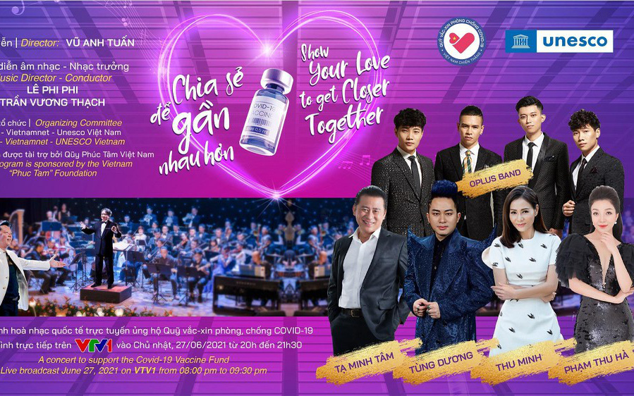 Đêm hòa nhạc giao hưởng trực tuyến ủng hộ quỹ vaccine COVID-19: Chia sẻ vì một Việt Nam khỏe mạnh