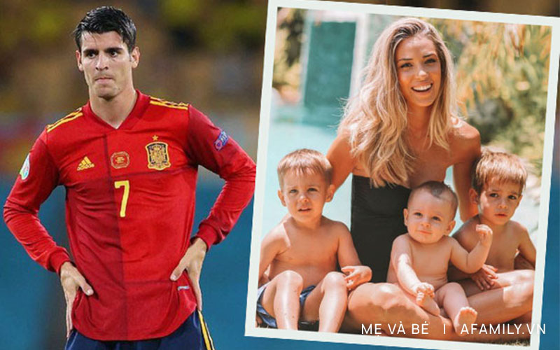 Vợ đẹp và 3 con trai siêu dễ thương của Morata - cầu thủ Tây Ban Nha đang bị dọa giết con vì không ghi bàn