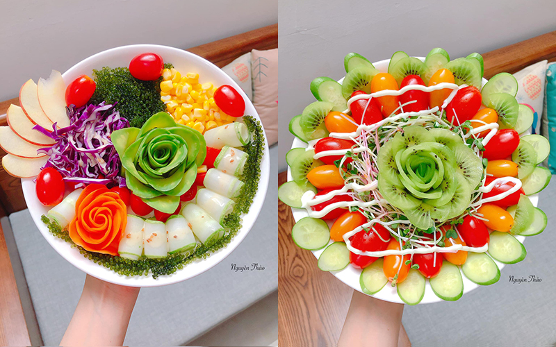 Vợ đảm làm salad "hoa đua nở" chỉ với 50k khiến chồng thích mê, tự nguyện ăn thay cơm mỗi ngày