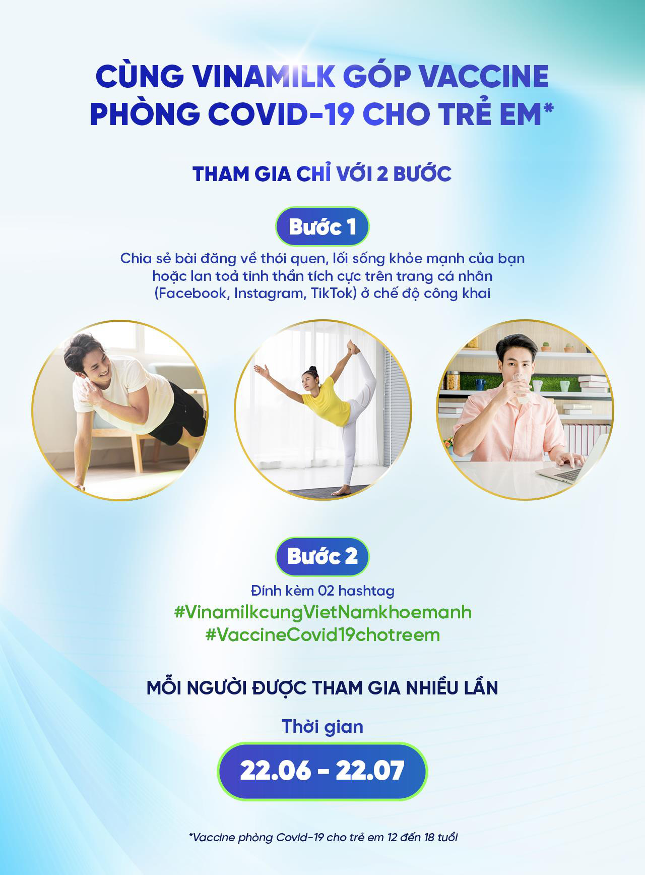 Vinamilk kêu gọi cộng đồng lan tỏa lối sống khỏe, với mục tiêu góp vaccine cho trẻ em* - Ảnh 2.