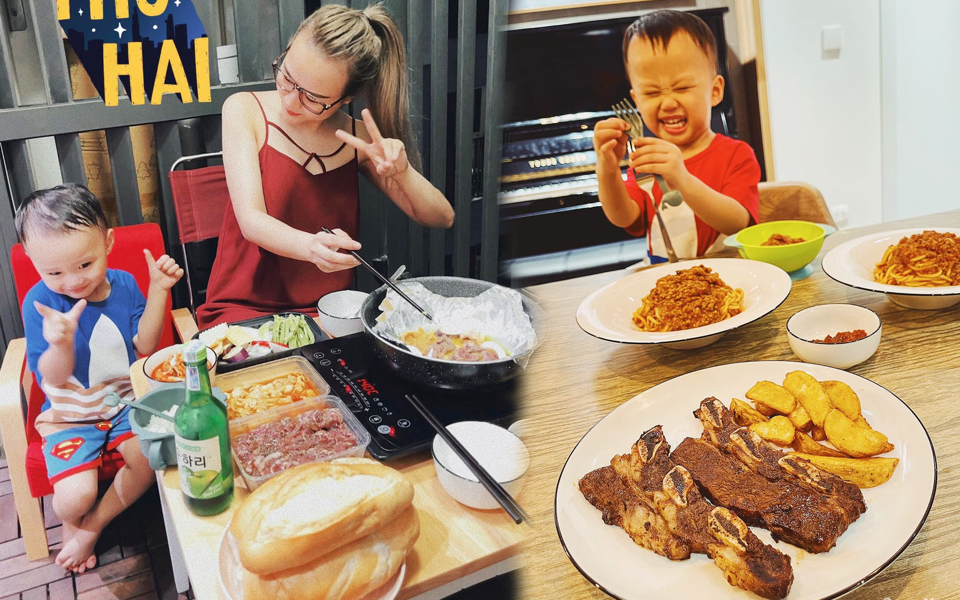 Mẹ đảm 9x nấu ăn ngon như nhà hàng, còn liên tục làm điều này khiến con trai 3 tuổi cứ đến bữa là háo hức ăn cơm