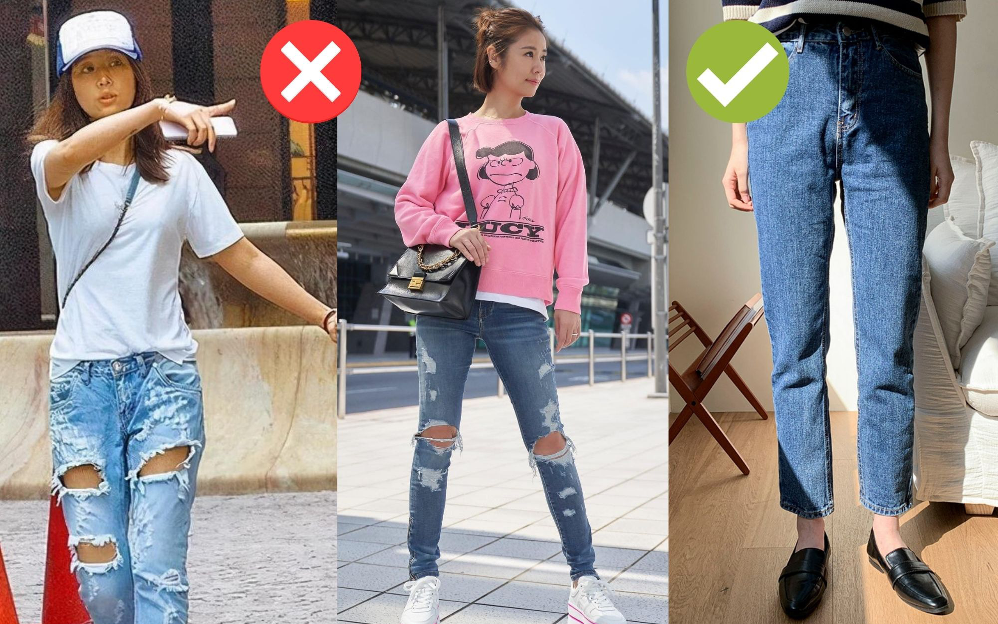 Chị em 30+ cứ mặc quần jeans lỗi như Lâm Tâm Như thì style sẽ không bao giờ khá lên được