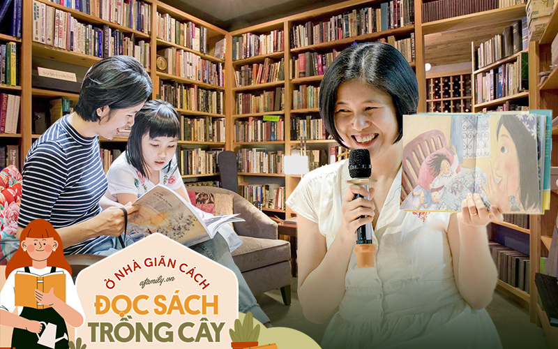 Gặp gỡ bà mẹ trong một gia đình nghiện sách ở Hà Nội, người vừa là tác giả vừa làm &quot;nghề lạ&quot; chuyên đọc sách cho thiếu nhi