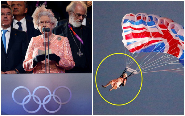 Màn nhảy dù cực chất của Nữ hoàng Anh tại Lễ khai mạc Olympic 2012 bỗng &quot;gây sốt&quot; trở lại và sự thật ít ai biết đằng sau