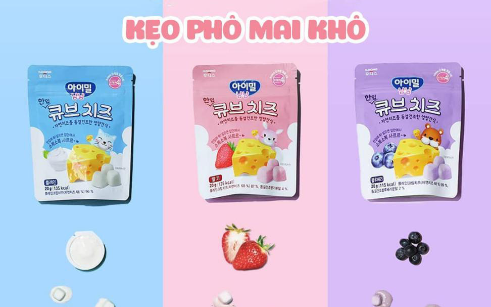 Kẹo phô mai khô hỗ trợ mẹ cho bé ăn dặm cực đơn giản