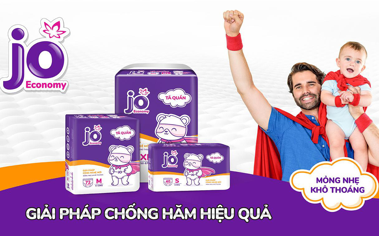 Mỏng nhẹ, khô thoáng - JO Economy  là “bảo bối” mới chăm sóc làn da non mềm của bé
