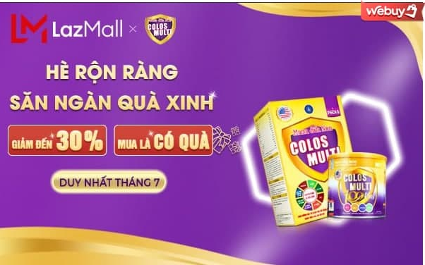 Mẹ bỉm Việt rủ nhau mua sữa Colosmulti trên Lazada: Đặt đơn nhanh gọn, giao trong chớp mắt lại có nhiều ưu đãi giảm giá