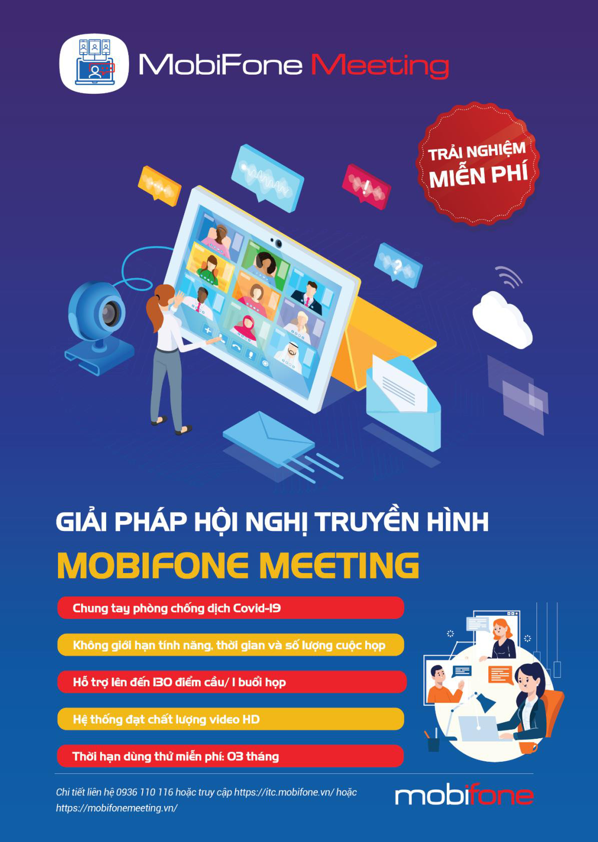 Hỗ trợ 200 điểm cầu, miễn phí 3 tháng sử dụng - MobiFone Meeting là giải pháp họp trực tuyến tiện ích trong đời đại số - Ảnh 1.