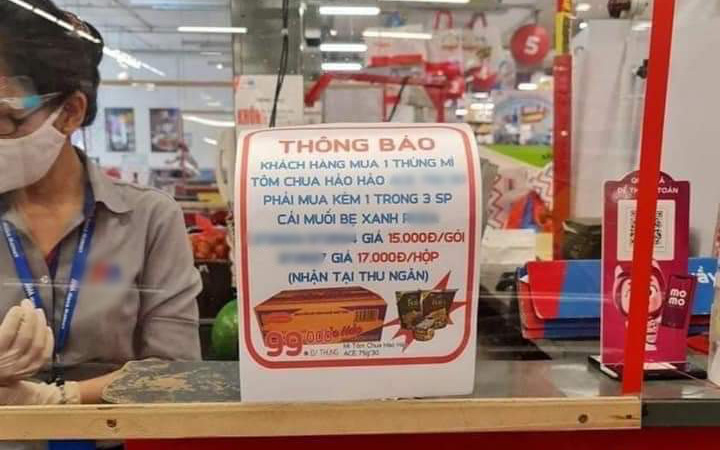 Tranh cãi việc siêu thị treo bảng mua mì tôm phải mua kèm cải muối bẹ xanh: MM Mega Market lên tiếng