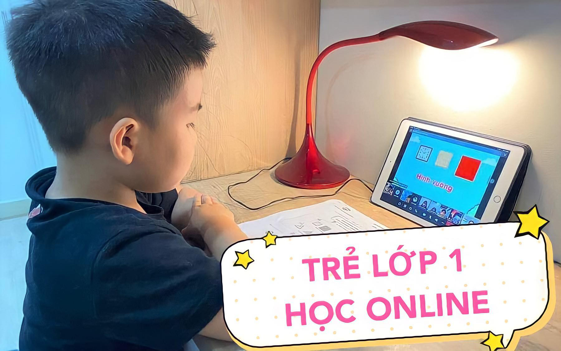 Trẻ lớp 1 mắt đỏ hoe vì học online 6 tiết/ngày, ngơ ngác hỏi bố: Mệt quá! Mai con nghỉ được không?