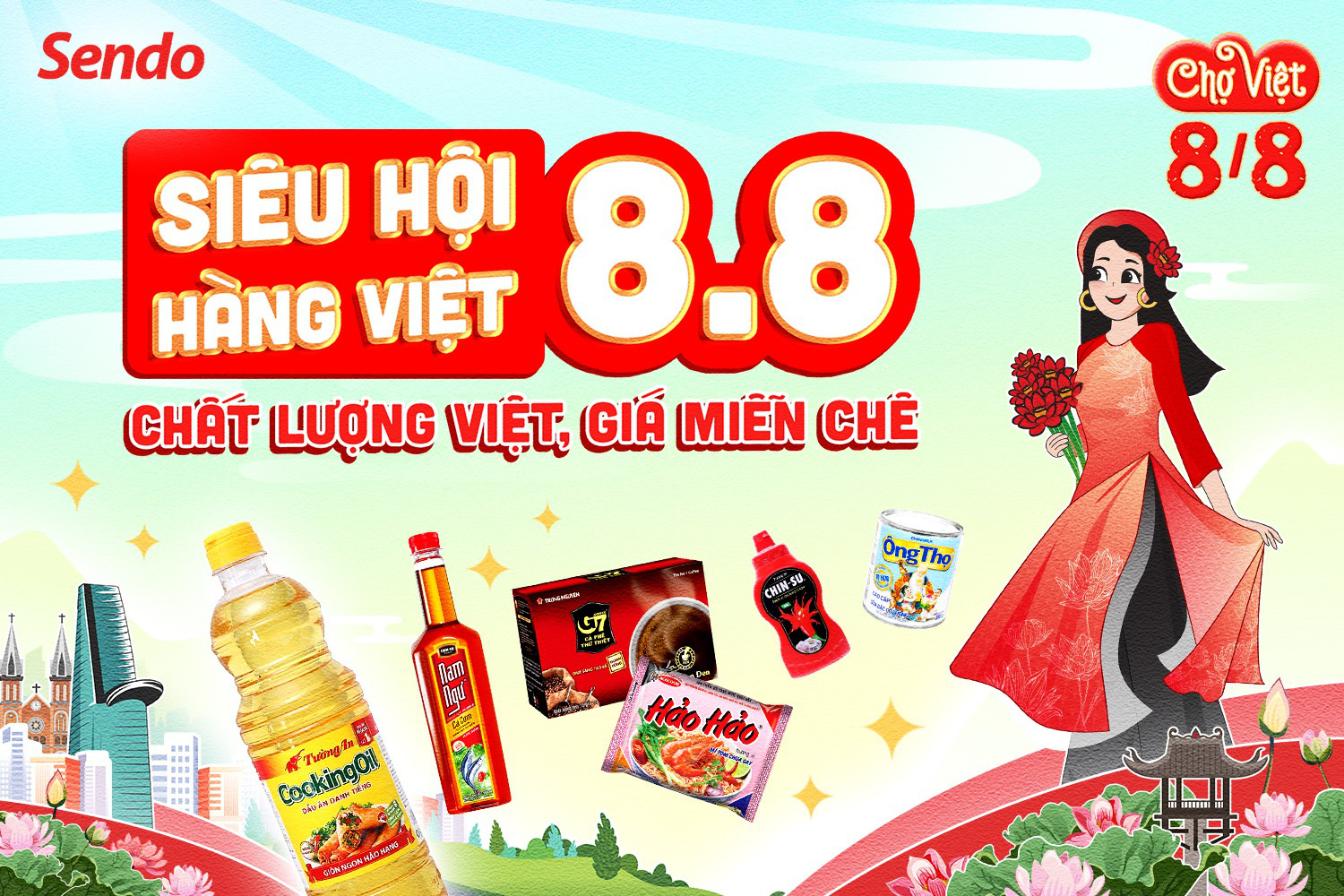 Sendo ưu đãi khủng đến 50% cho hàng Việt thiết yếu, hỗ trợ người dân và doanh nghiệp Việt - Ảnh 2.