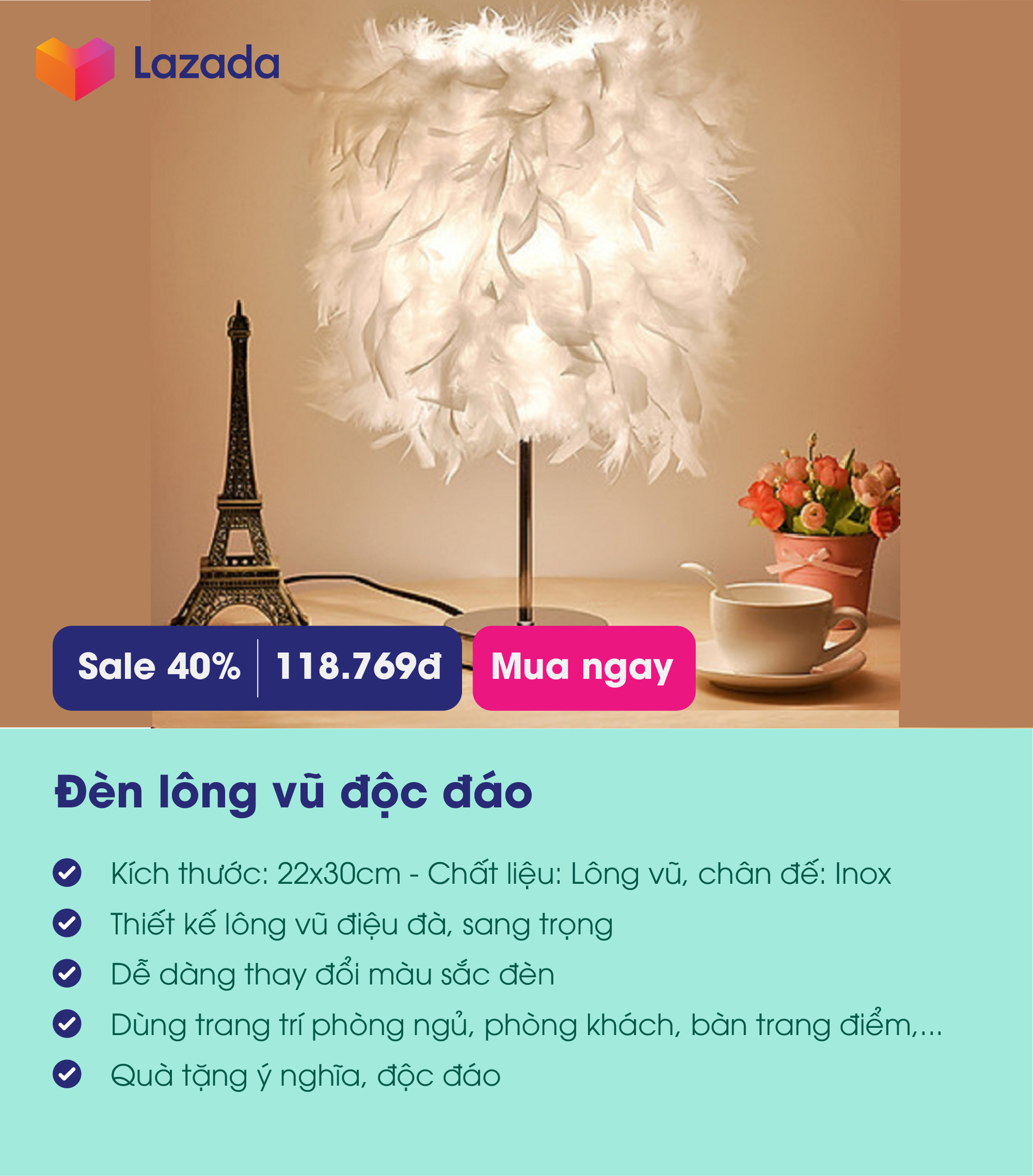 Loạt vật dụng décor phòng ngủ lên hình sống ảo xinh lung linh - Ảnh 5.