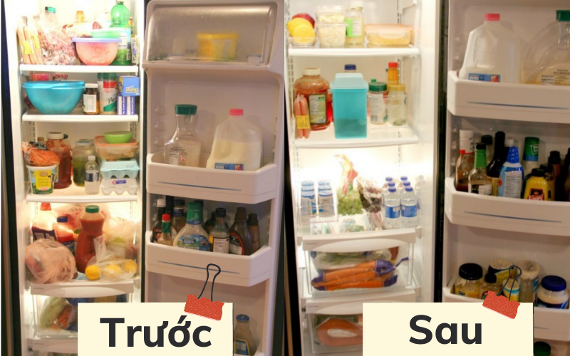 Chỉ cần 4 bước tôi đã xử lý xong chiếc tủ lạnh bừa bộn của gia đình