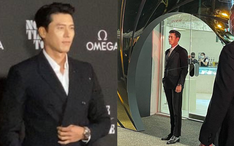 Xuất hiện trong hình do người qua đường chụp, ngoại hình "tỷ lệ vàng" của Hyun Bin gây sốt