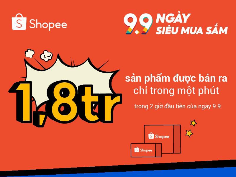 Shopee 9.9 ghi nhận 1,8 triệu sản phẩm được bán ra chỉ trong vòng 1 phút - Ảnh 1.