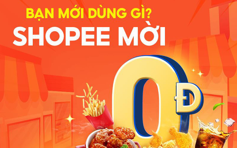 Shopee tung ngàn voucher hấp dẫn, mời người dùng mới ăn uống tẹt ga