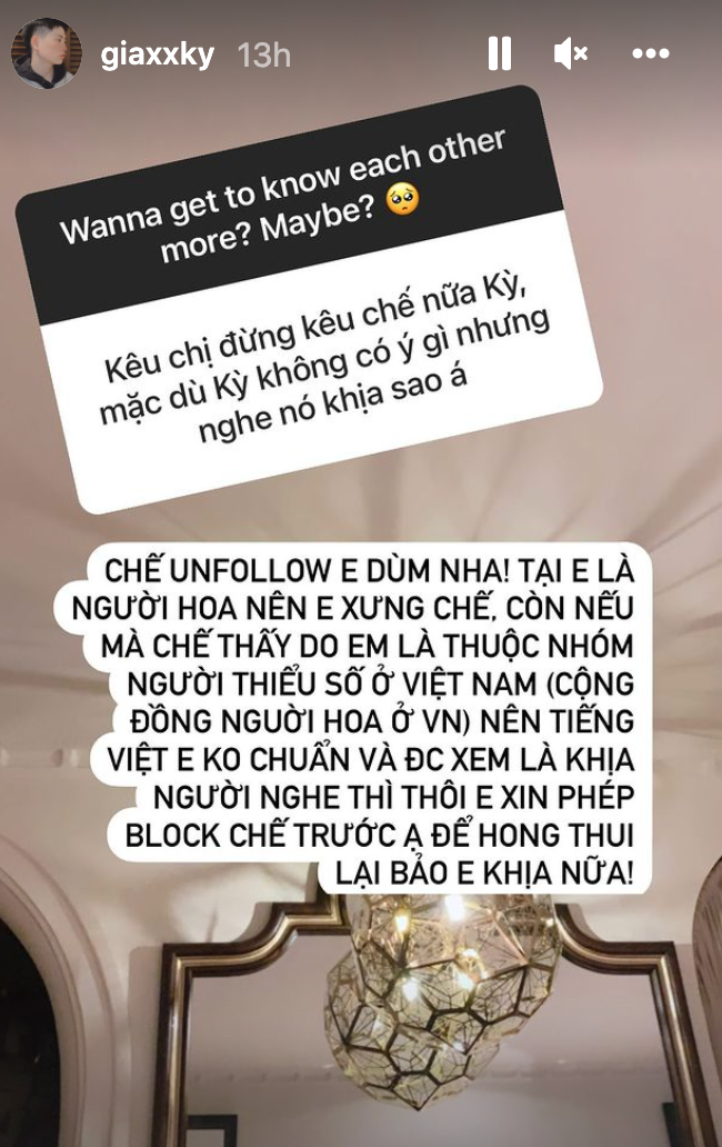 Gia Kỳ đích thực là rich kid drama nhất hội với loạt đáp trả sắc bén: Fan góp ý là thẳng tay block, đi Maybach 10 tỷ ăn một bữa tối hơn chục triệu nhưng luôn phủ nhận giàu - Ảnh 2.