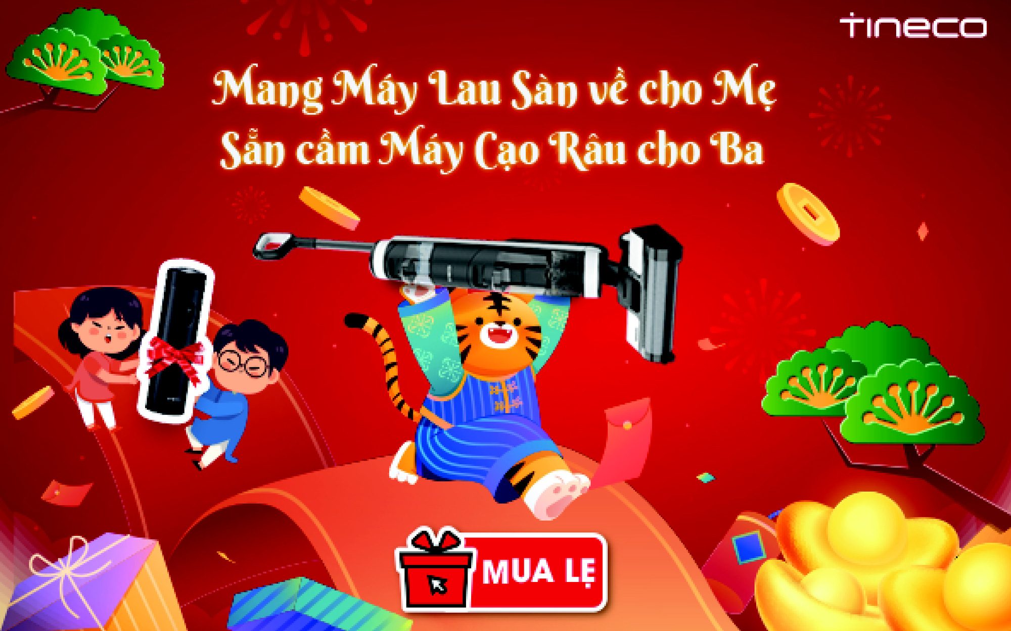 Máy lau sàn Tineco – Món quà Tết ý nghĩa cho gia đình