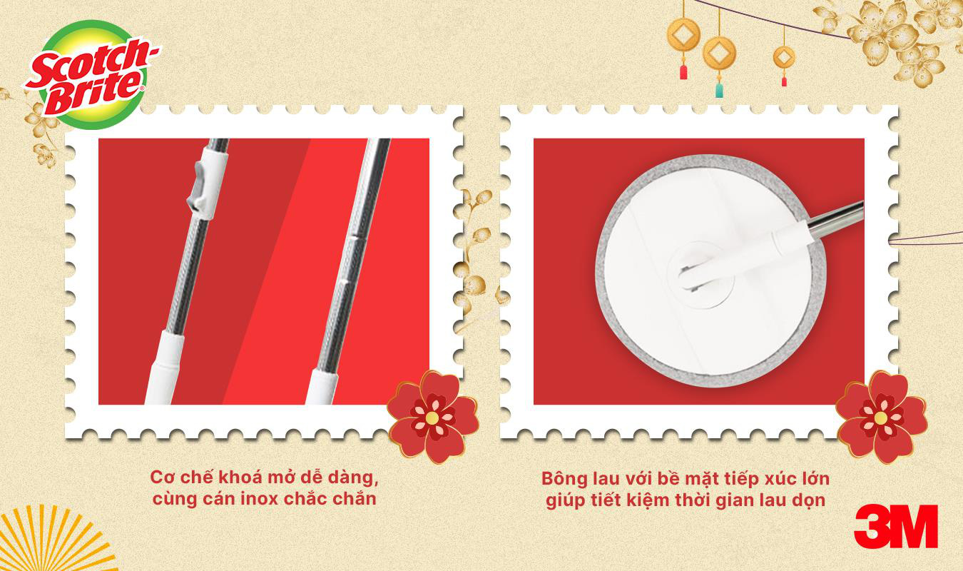 Khám phá thế giới việc nhà, đỡ đần mẹ yêu dịp Tết với cây lau sàn Scotch-Brite - Ảnh 3.