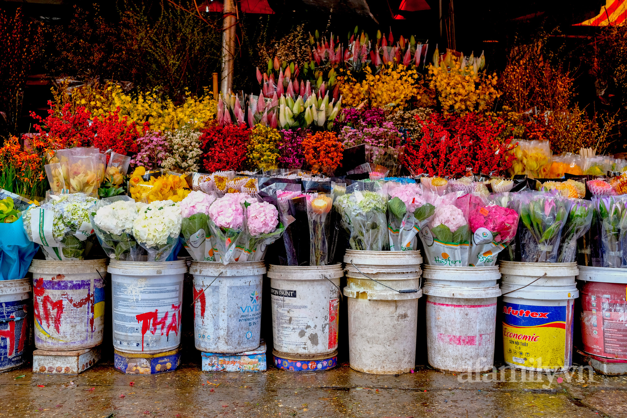 29 Tết đi chợ hoa Quảng Bá: Giá hoa tăng 20% so với ngày thường, mua nhanh 5 cành đào đông cắm đẹp nhà mà hết 2,2 triệu - Ảnh 4.