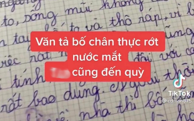 Xuất hiện bài văn tả bố chân thực đến từng cm, phụ huynh đọc xong xấu hổ đến... rớt nước mắt, dân tình cười ngất đến năm sau chưa tỉnh