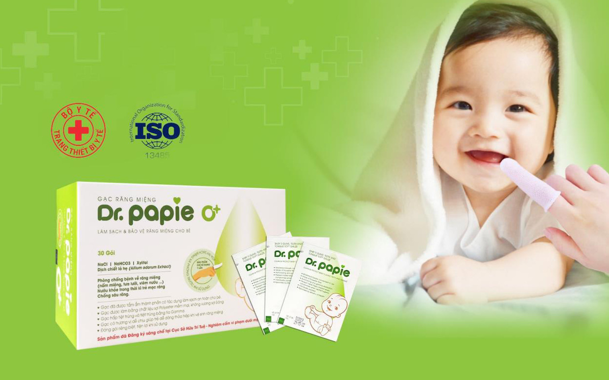 Gạc răng miệng Dr.Papie cho bé được đài VTC2 giới thiệu tới người tiêu dùng
